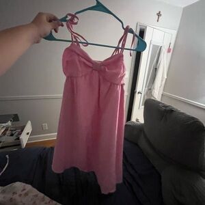 Pink Bow-Tie Women's mini dress